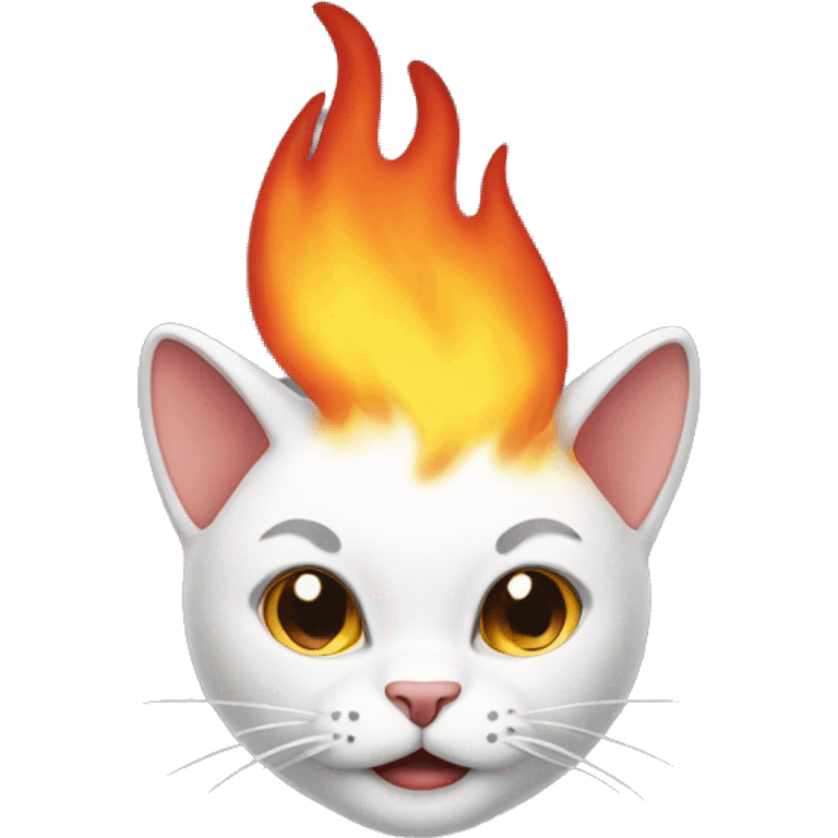 flaming cat emoji