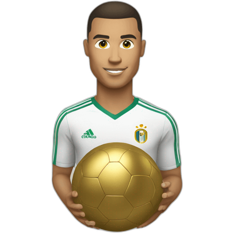 Ronaldo with gold ball emoji