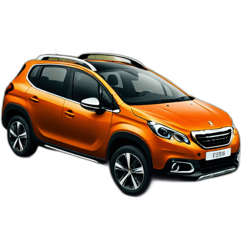 Orange Peugeot 2008 emoji