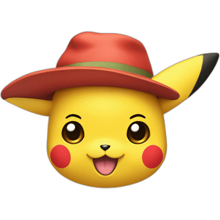 Pikachu wearing hat emoji