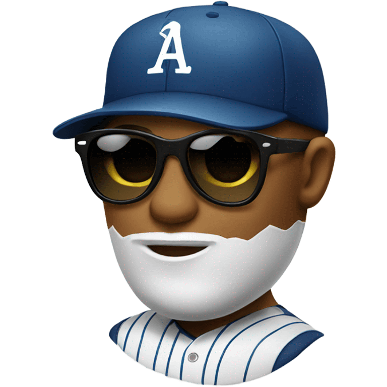 Baseball with sunglasses emoji