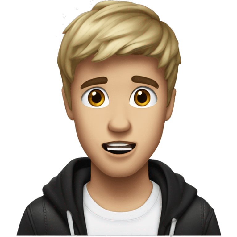 Justin Bieber surprised emoji