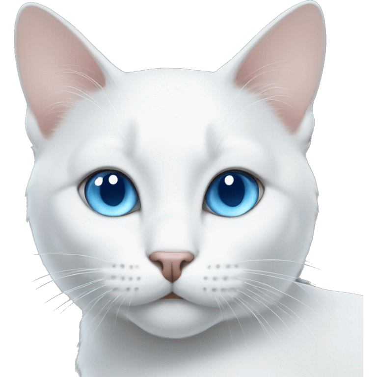 White Cat with Blue Eyes emoji