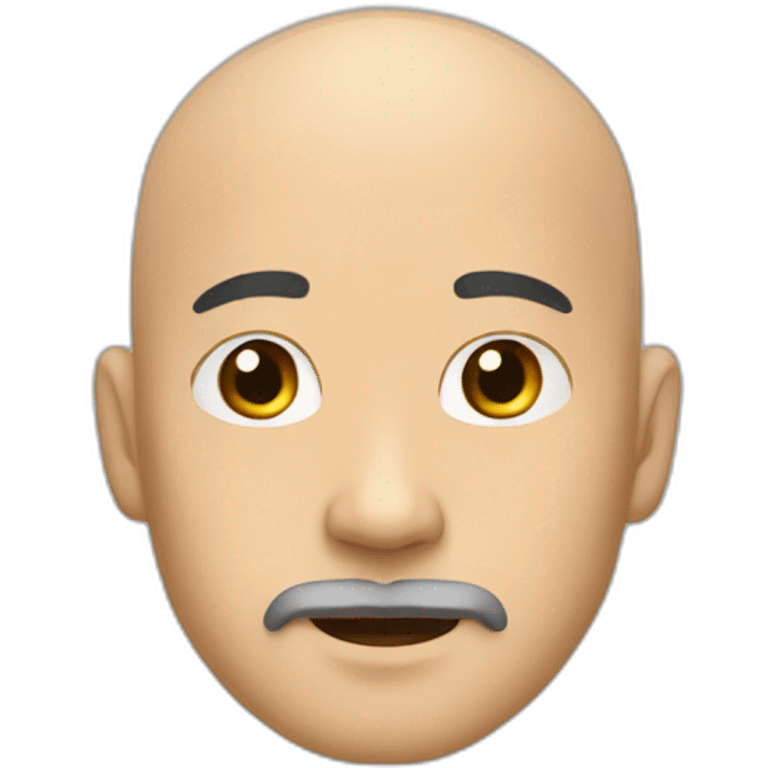 asian Bald man with facial hair on chin emoji