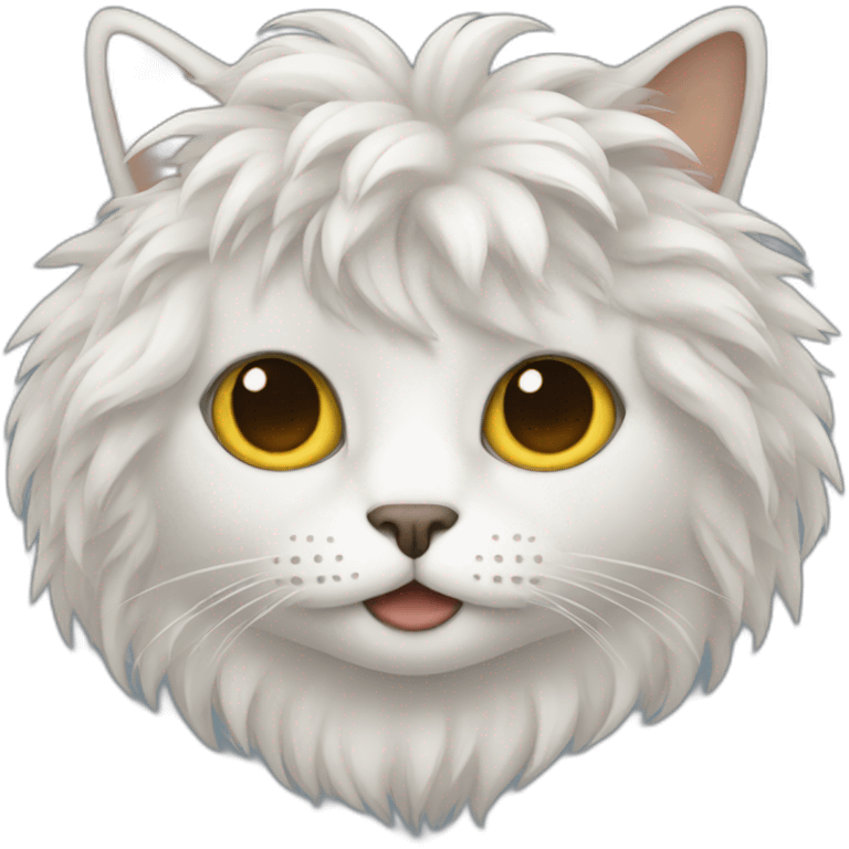 cat with big hair emoji