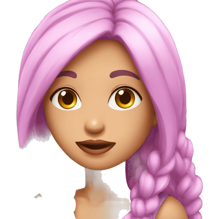 Menina cacheado jogando beijo emoji