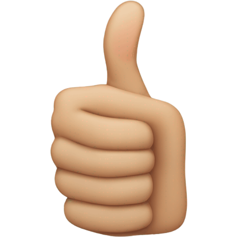 Thumbs up, no fingers showing emoji