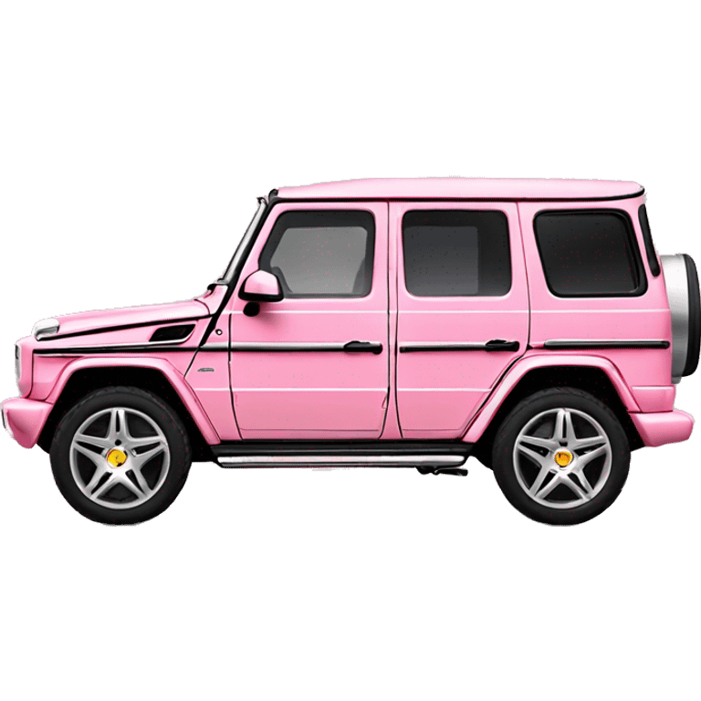 Baby pink g wagon side view emoji style  emoji