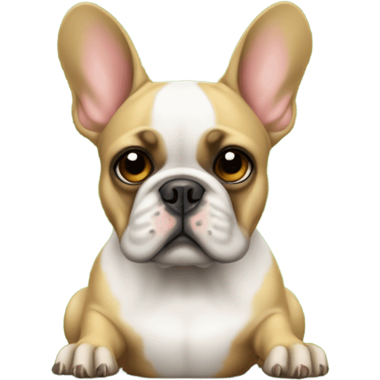 French bulldog watching football emoji