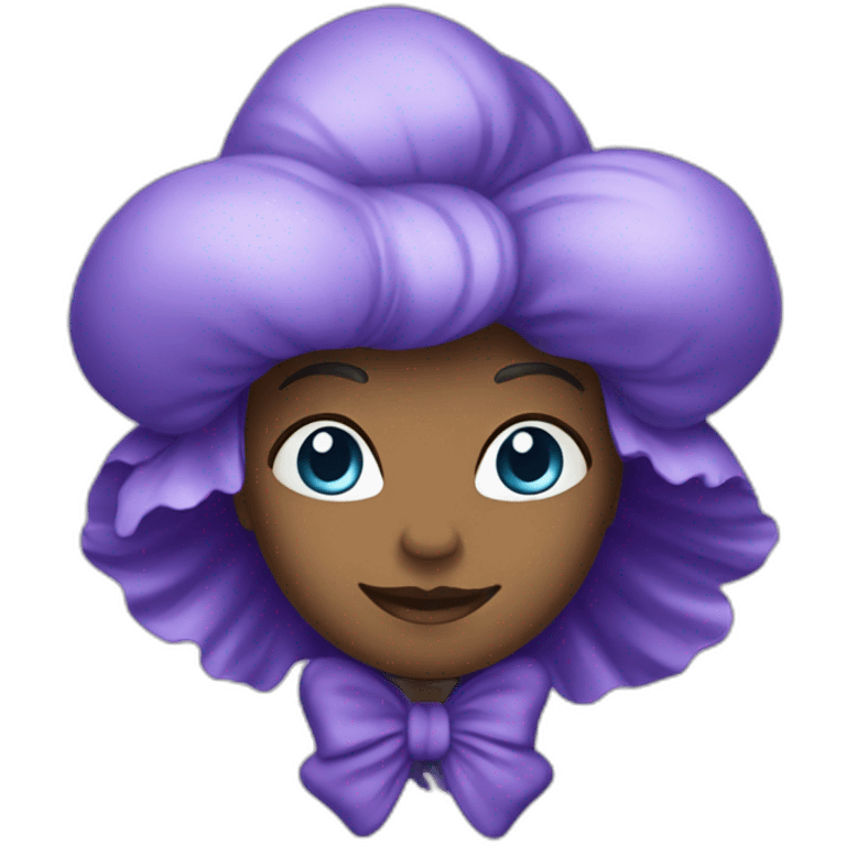 Fleur bleu violette emoji