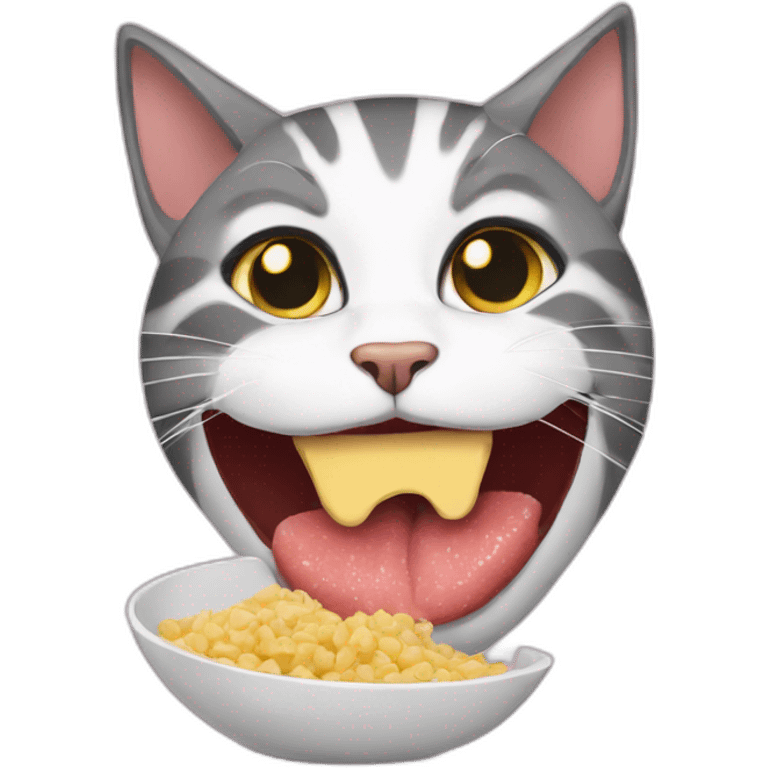 Cat eat emoji