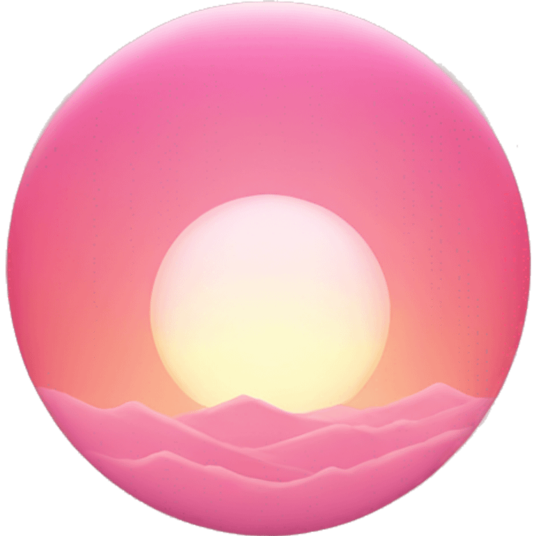 Pink rising sun emoji