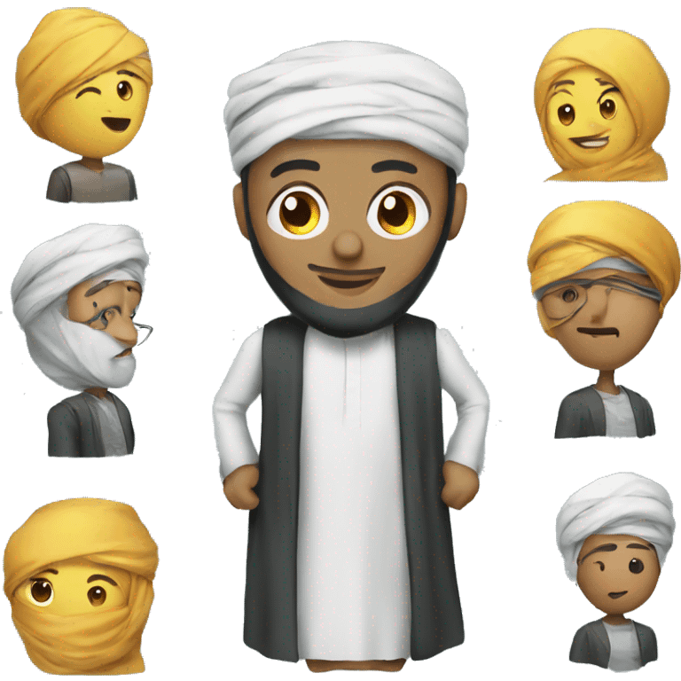 robot muslim scholar with turban emoji