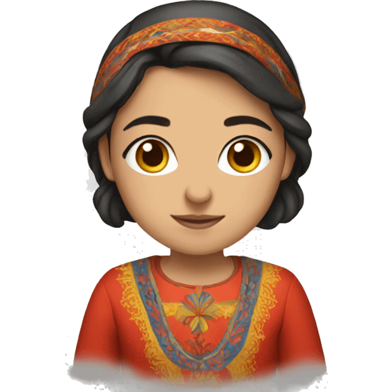 An Armenian girl in a national costume emoji