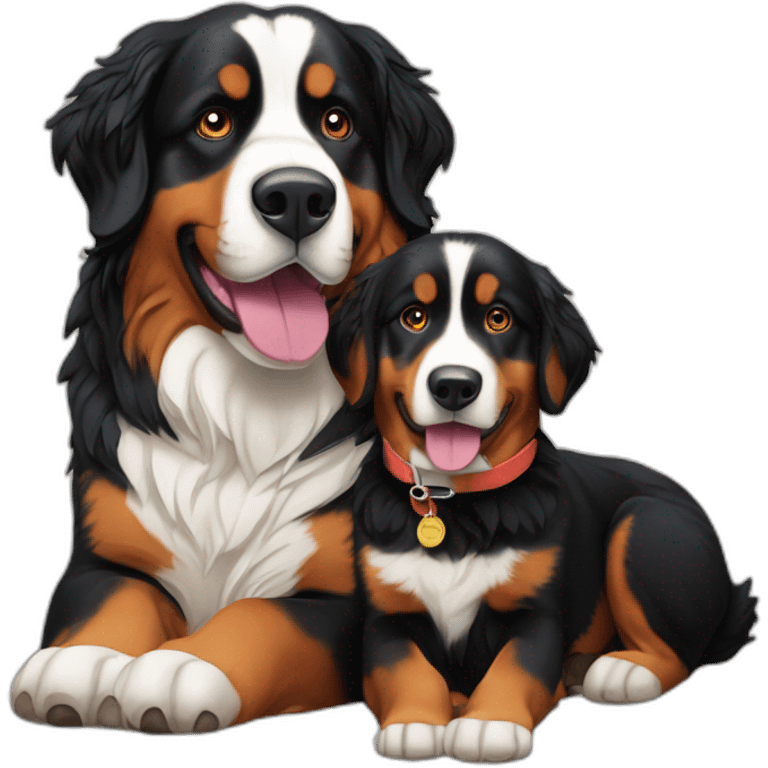 Bernese mountain dog and michaela shiffrin emoji