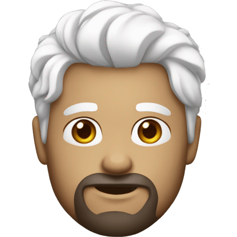 Um homem com cabelo branco  emoji