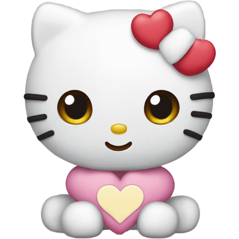 Hello kitty with love hearts around emoji  emoji