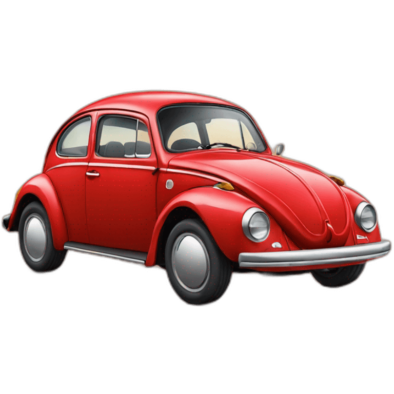 red vw beetle emoji