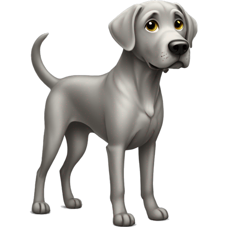 Silver Labrador standing emoji