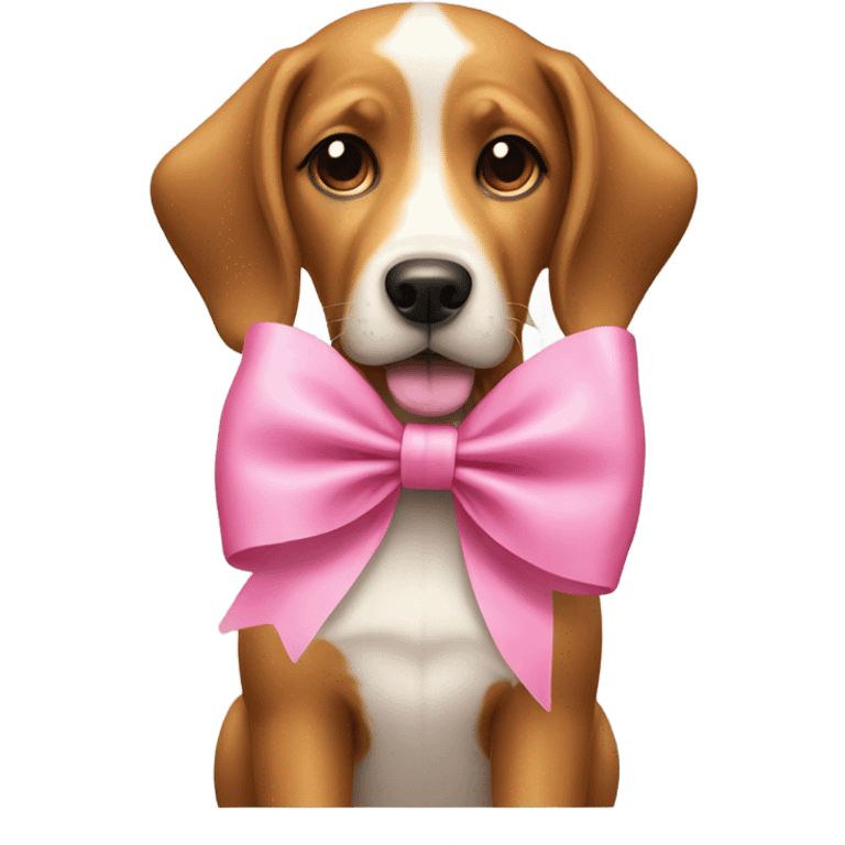 dog with a pink bow emoji