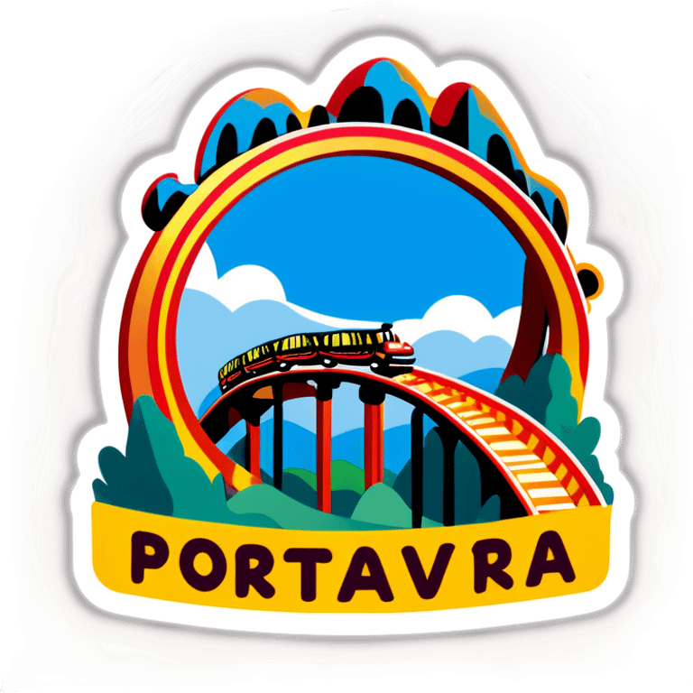 Roller coaster with the name Portaventura emoji