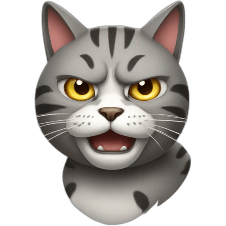 Angry cat in cycle emoji