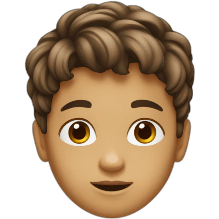 enfant cheveux bruns emoji