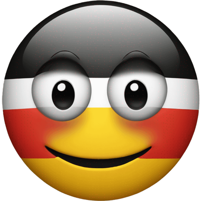 emoji smile but the smile is huge and creepy German flag emoji