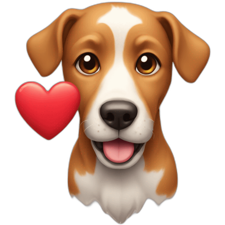 Dog with heart emoji