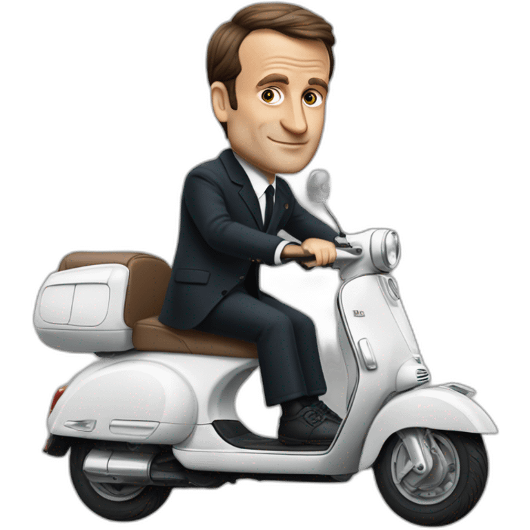 Harry potteremmanuel macron sur un scooter emoji