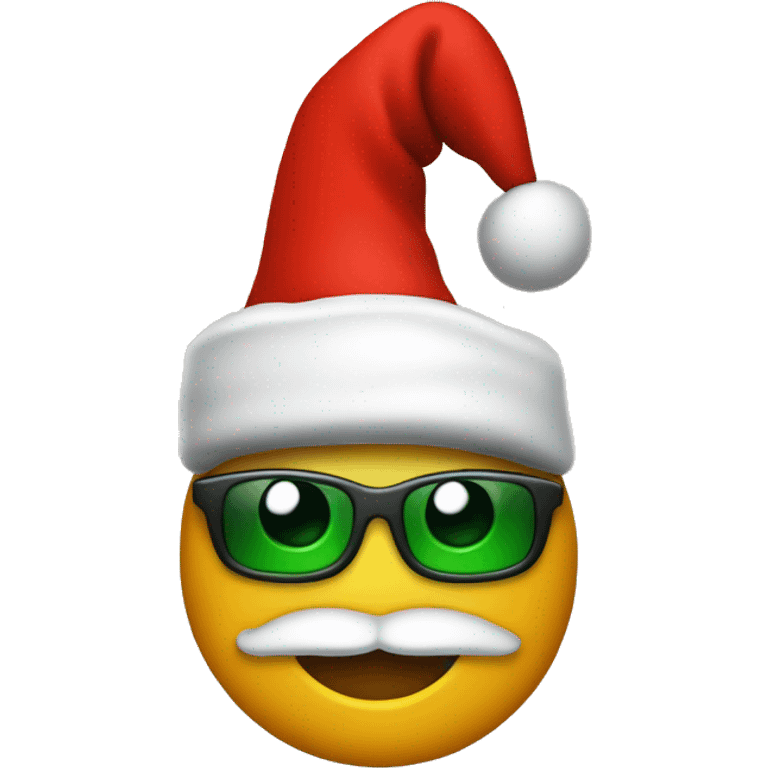 Apple Inc. logo with a Christmas hat emoji