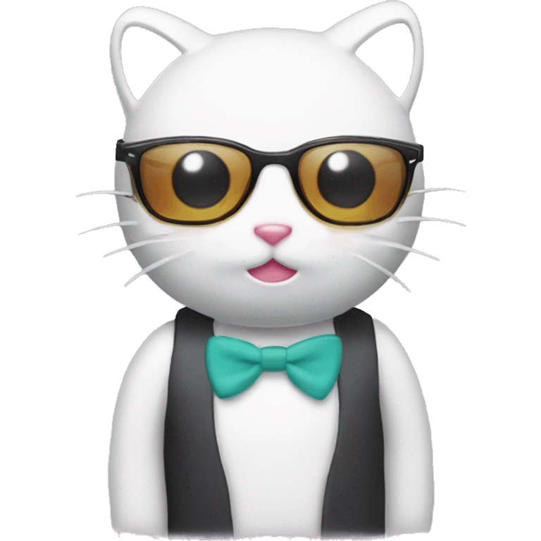 Hello kitty with glasses emoji