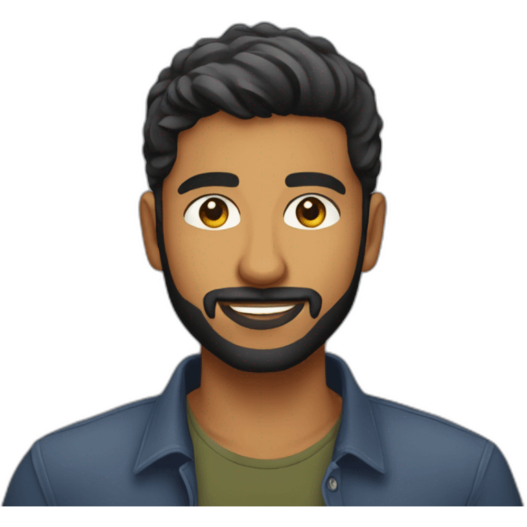 sri lankan 25 year old handsome and stylish guy with a beard emoji