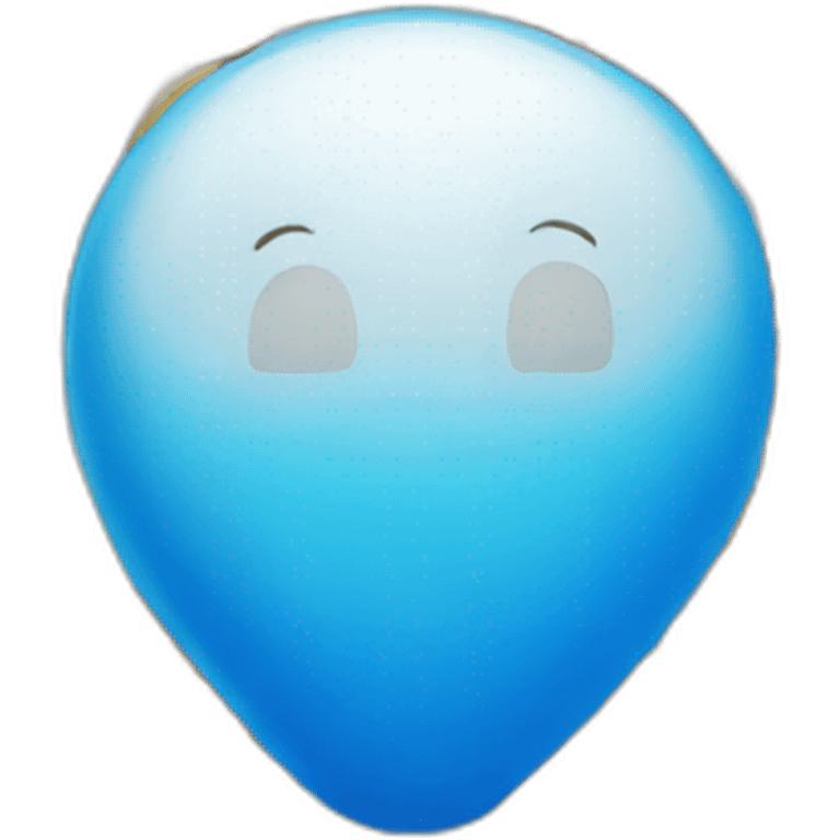 Ballon in blue sky with 20 people emoji