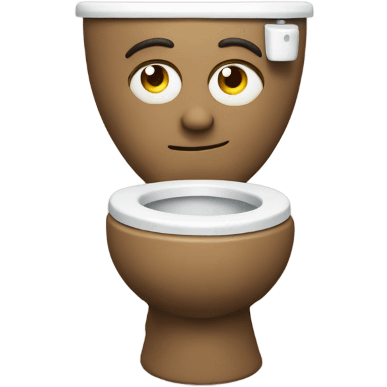 skibidi toilet wearing a human emoji