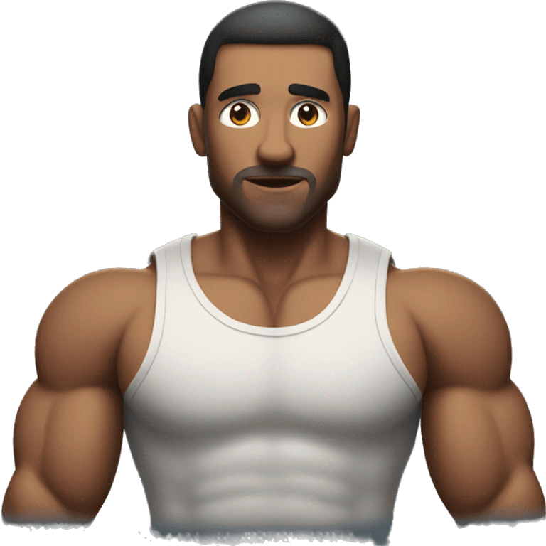 A muscled man that works in TV  emoji