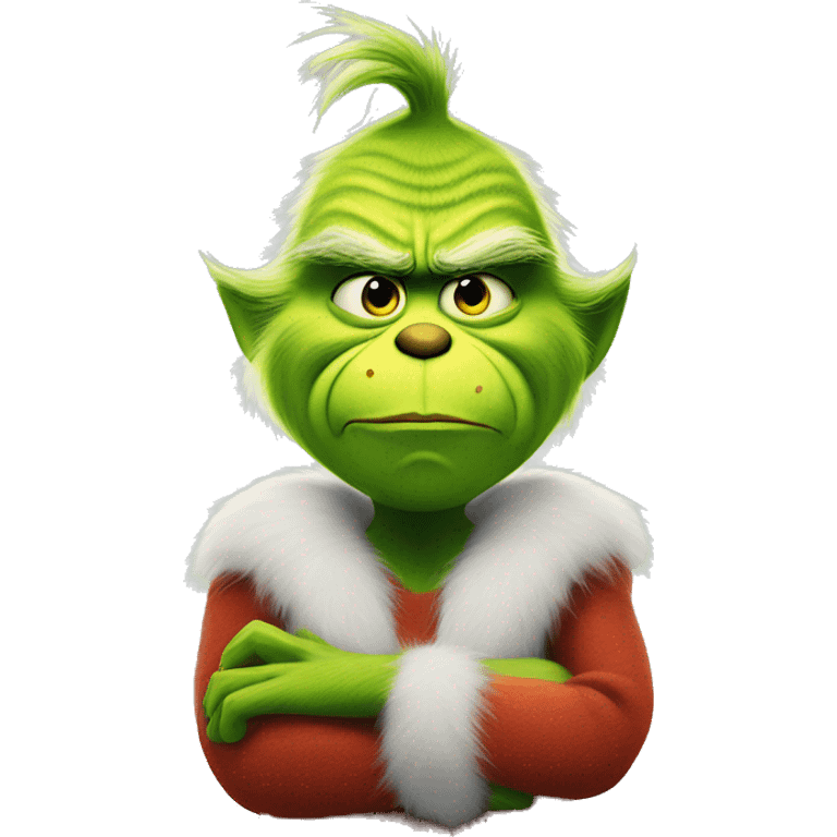 Grinch with arms crossed emoji