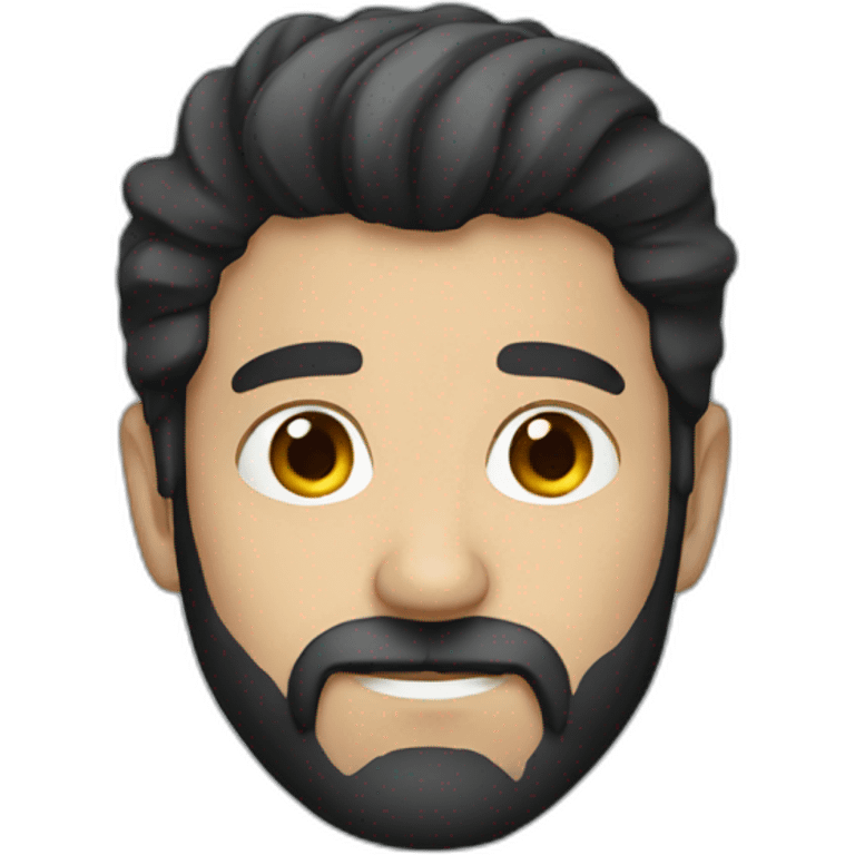 Man with dark hair and beard emoji