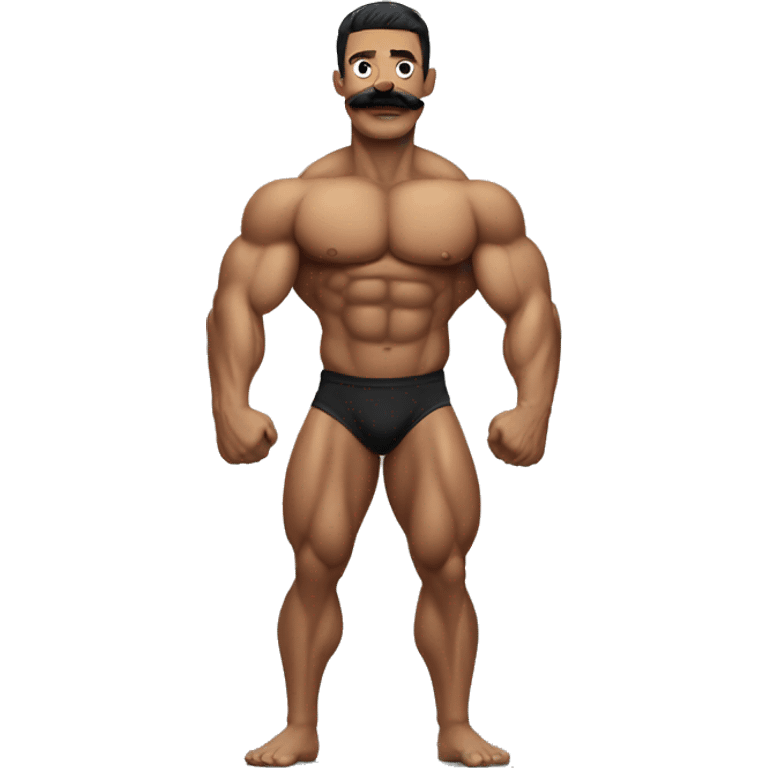 bodybuilder with the mustache emoji