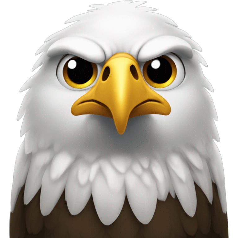 Fat eagle with frown face emoji