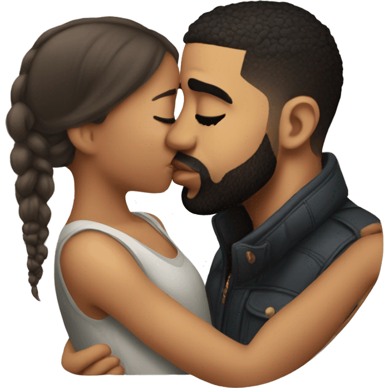 drake kissing a his daughter on cheek emoji