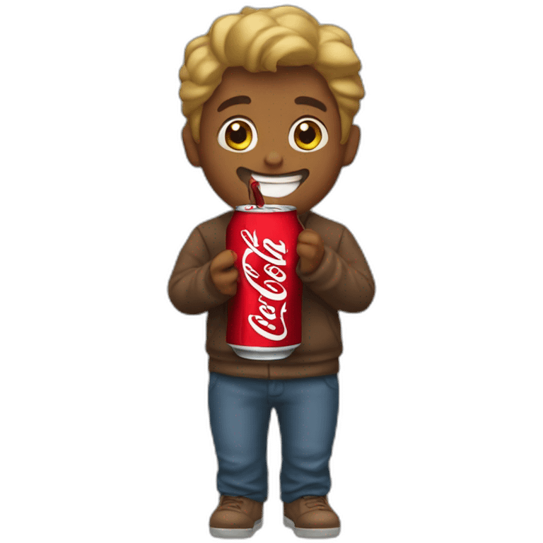 Yo tomando una coca cola emoji