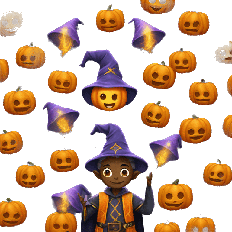 pumkin elf male wizard emoji