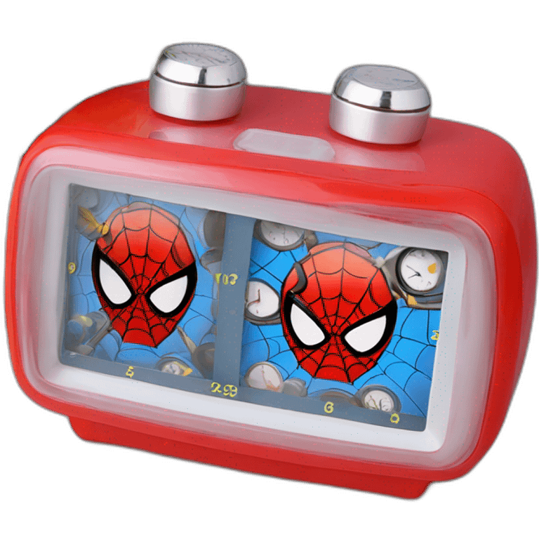 Funny spiderman modern alarm clock watch timer emoji