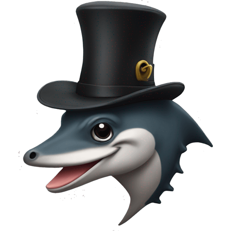 sahark with tophat emoji