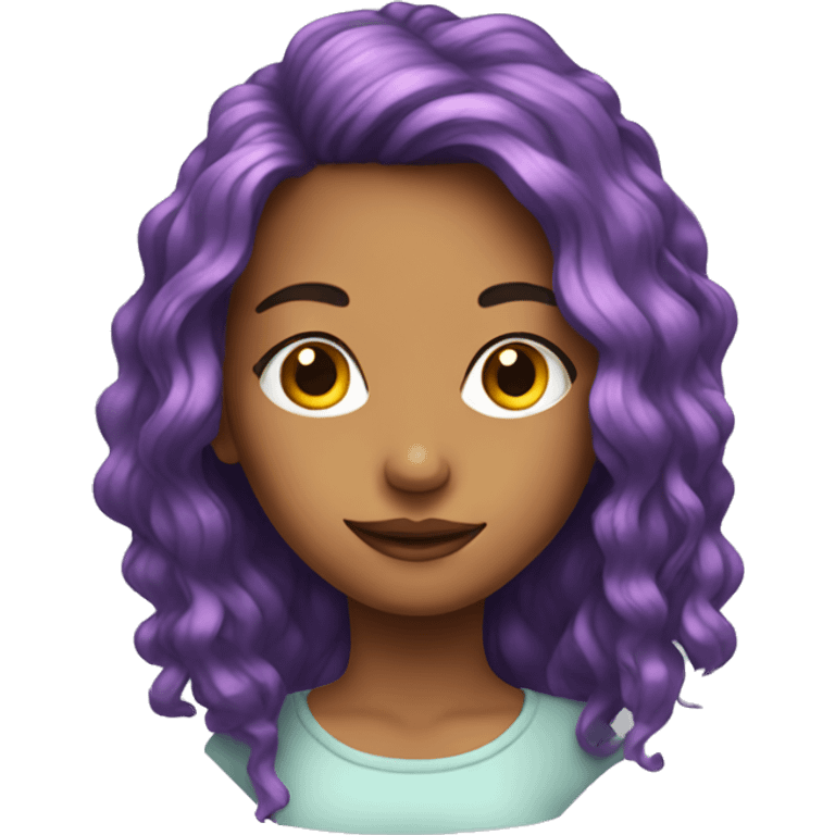 multicolored hair girl portrait emoji