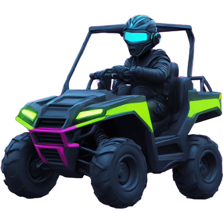 cyber punk UTV neon with driver emoji