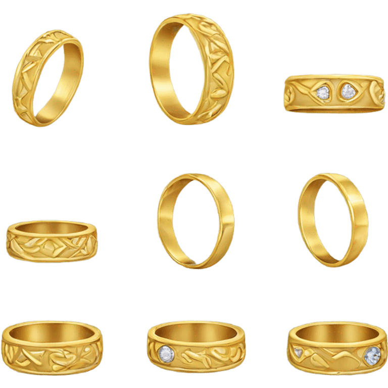 Gold wedding rings emoji