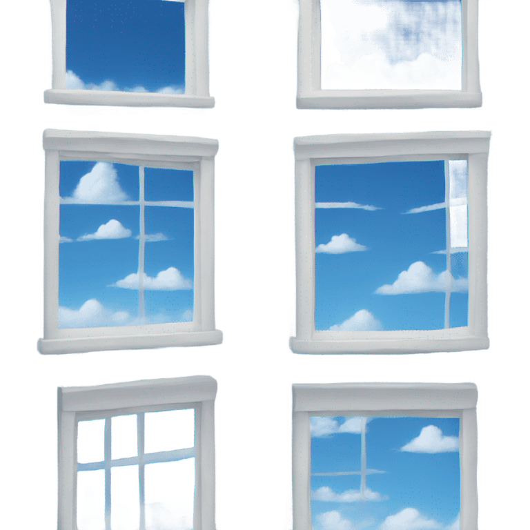 Blue sky throught windows emoji