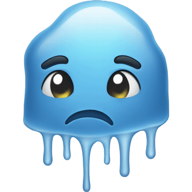 sad melting ice  emoji